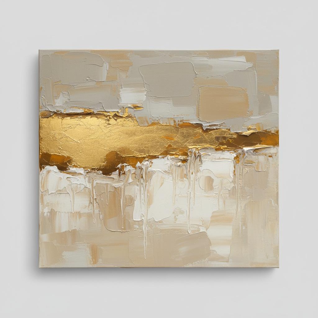 Gilded Horizon: A Monumental Study In Layered Neutrals And Liquid Gold — Christian Noiret