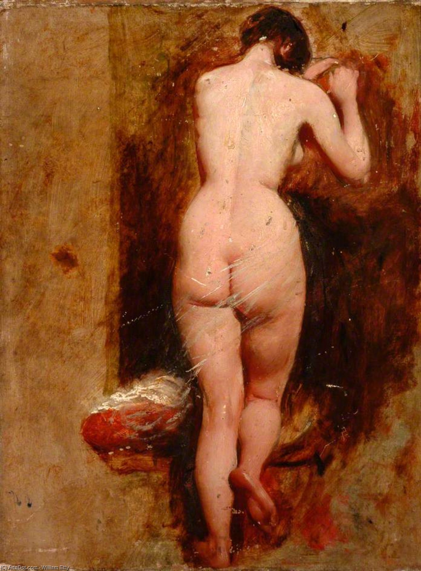 Standing Female Nude, Back View — Уильям Этти