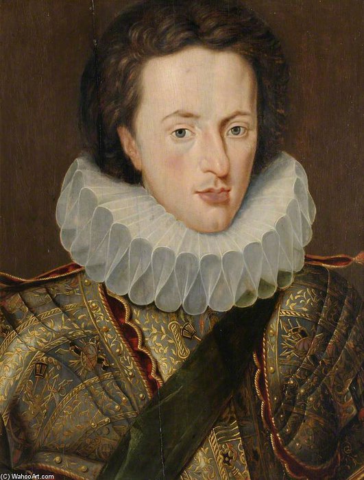 Henry, Prince Of Wales, Wearing Jousting Armour — Robert Peake The Elder