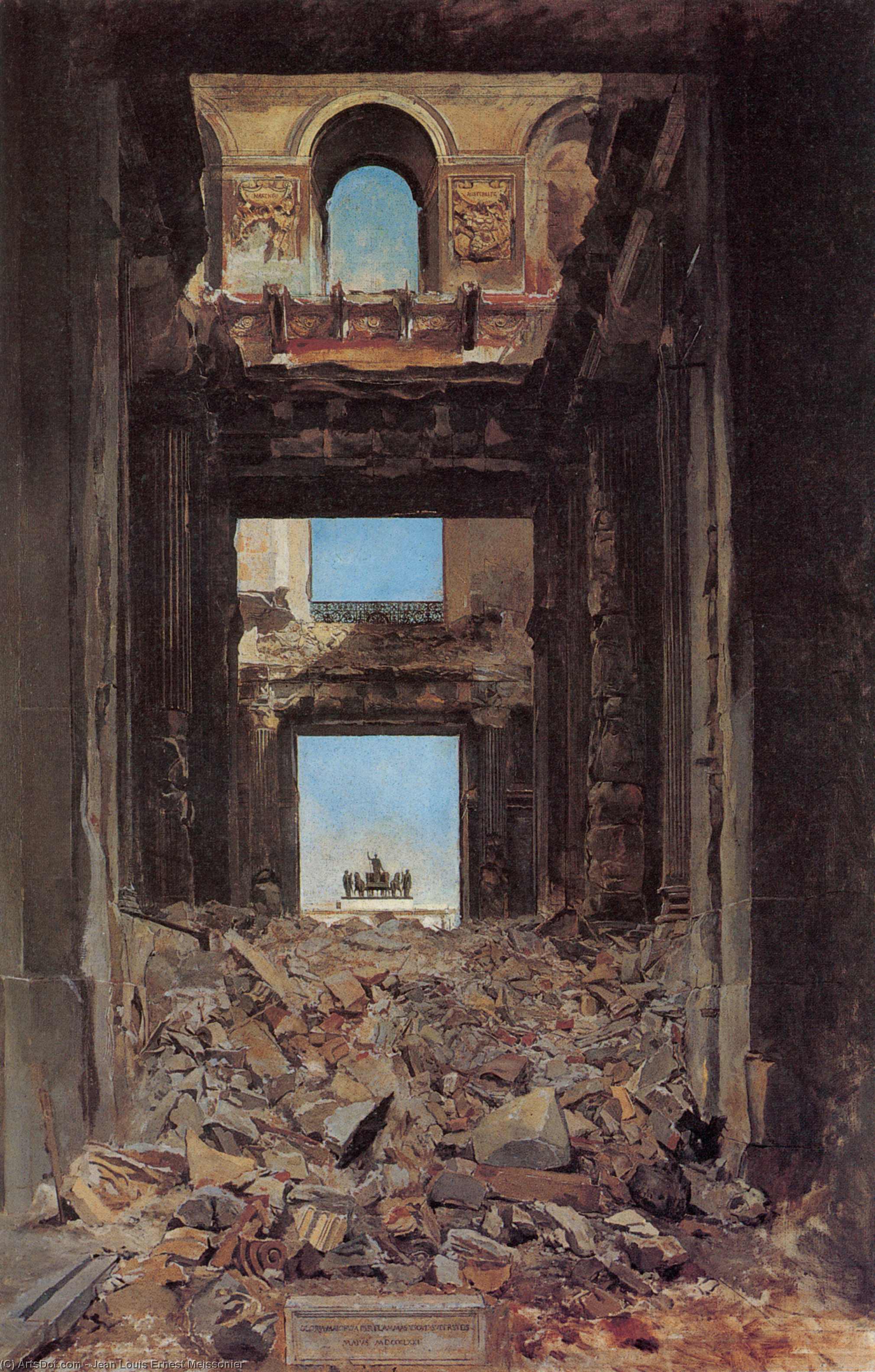 The Ruins Of The Tuileries Palace After The Commune Of 1871 — Jean-louis Ernest Meissonier
