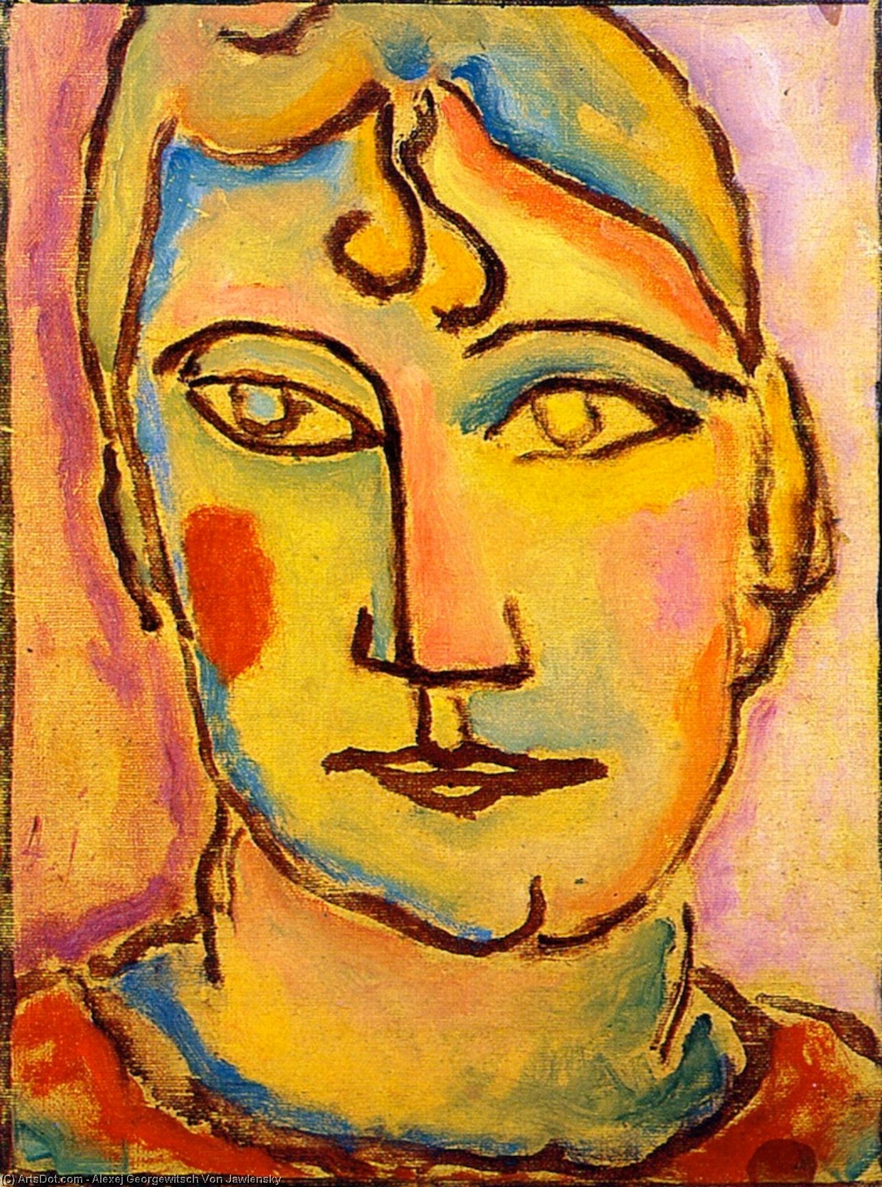 Portrait Of Mrs. T. K. — Alexej Von Jawlensky