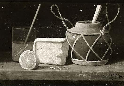 Ginger Pot, Cake Lemon, (painting) — John Frederick Peto