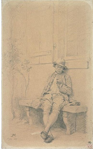 Young Smoker In The Window — Jean-louis Ernest Meissonier