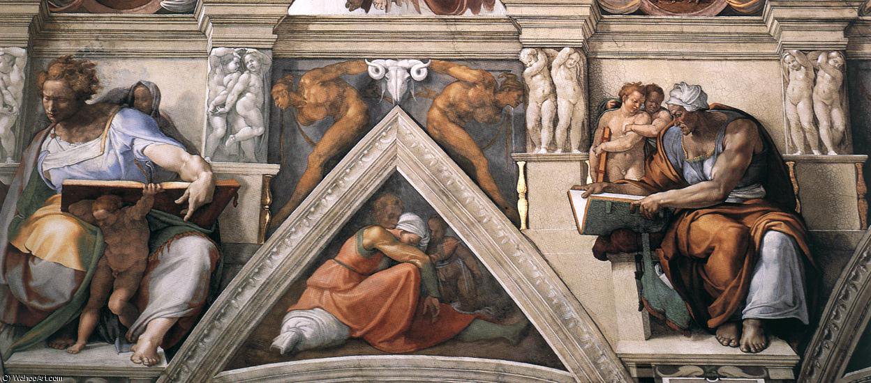 Ceiling Of The Sistine Chapel Detail3 — Michelangelo Buonarroti