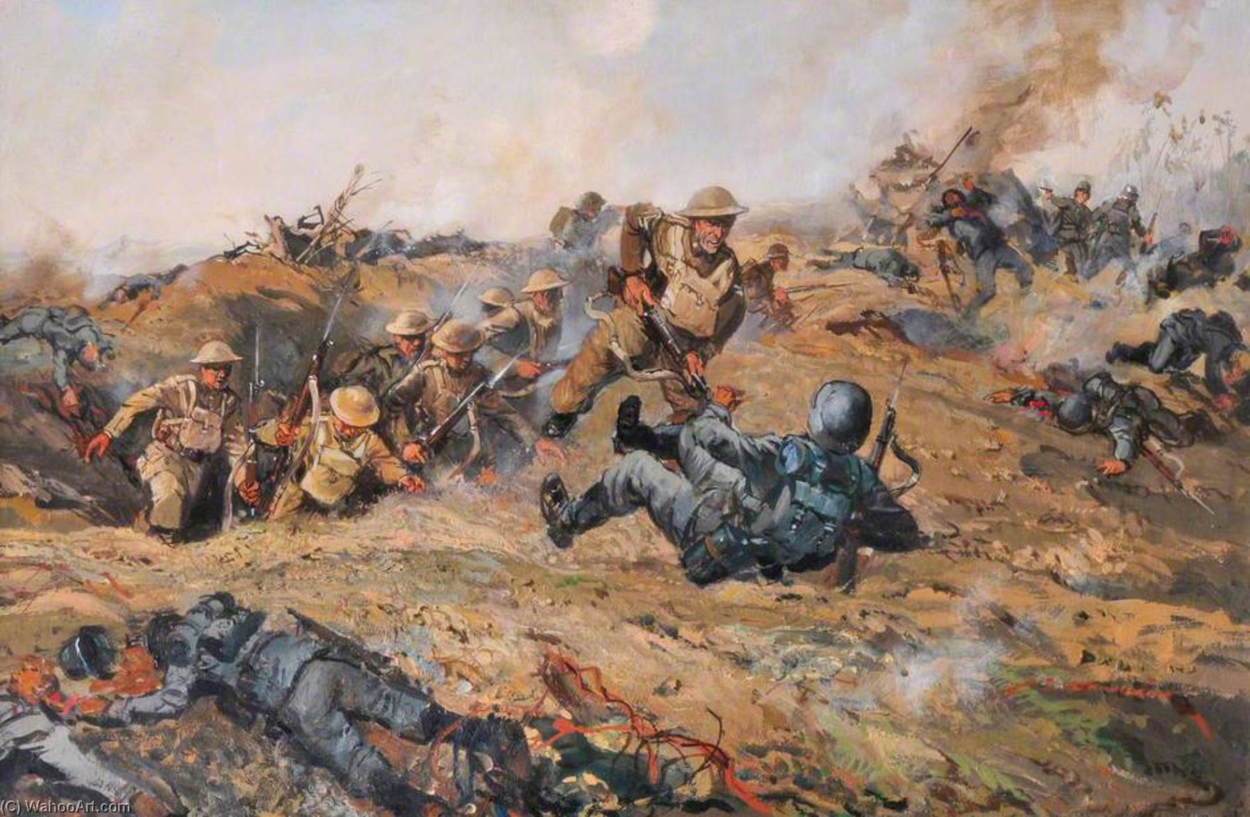 Corporal J. Davies, Vc, At Delville Wood, 1916 — Leslie Arthur Wilcox