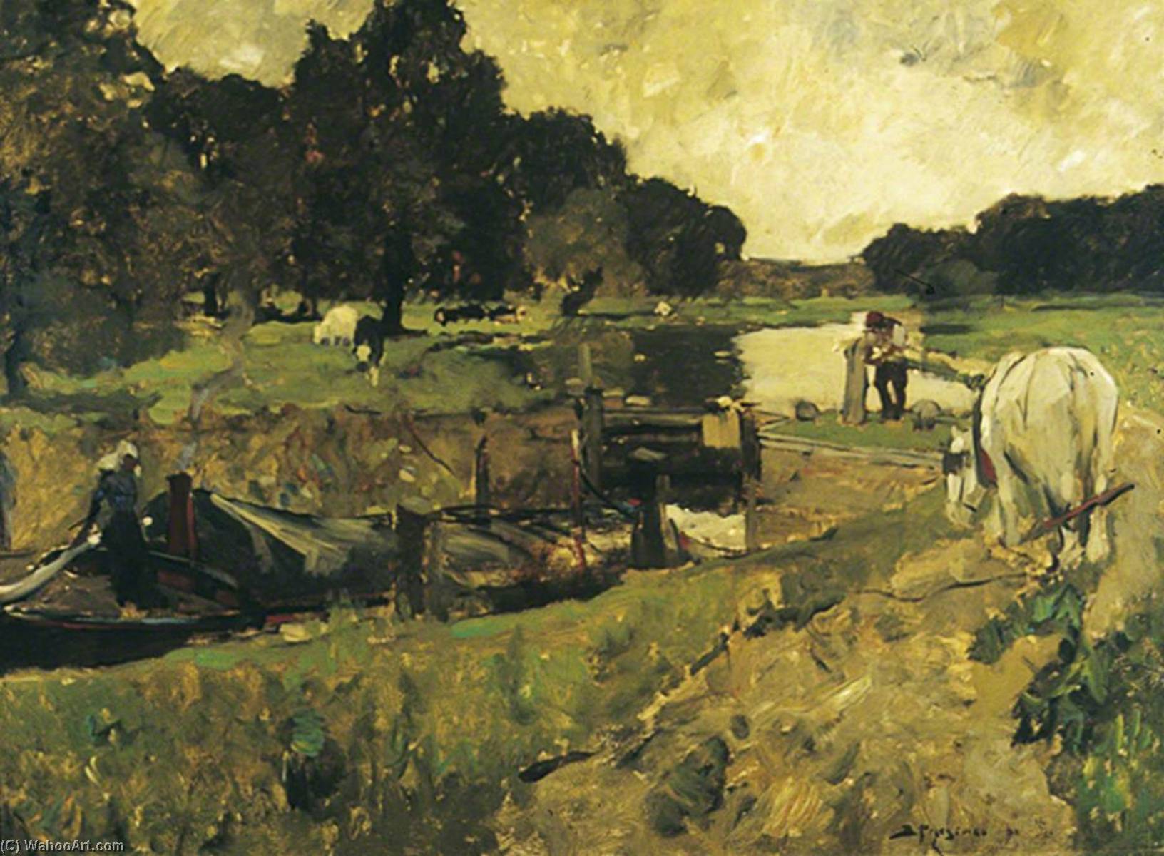 Twyford Lock, Bishop's Stortford, Hertfordshire — Bertram Priestman