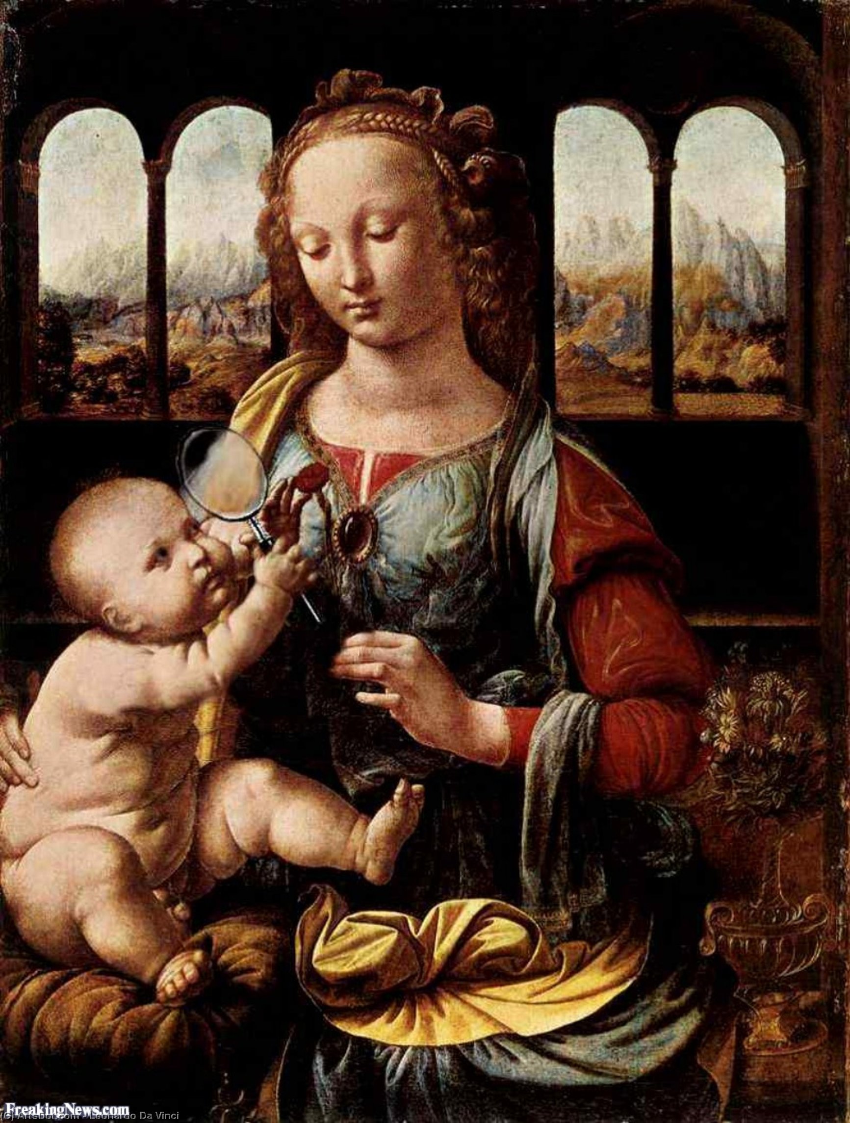 Die Jungfrau Mit Der Narzisse — Leonardo Da Vinci