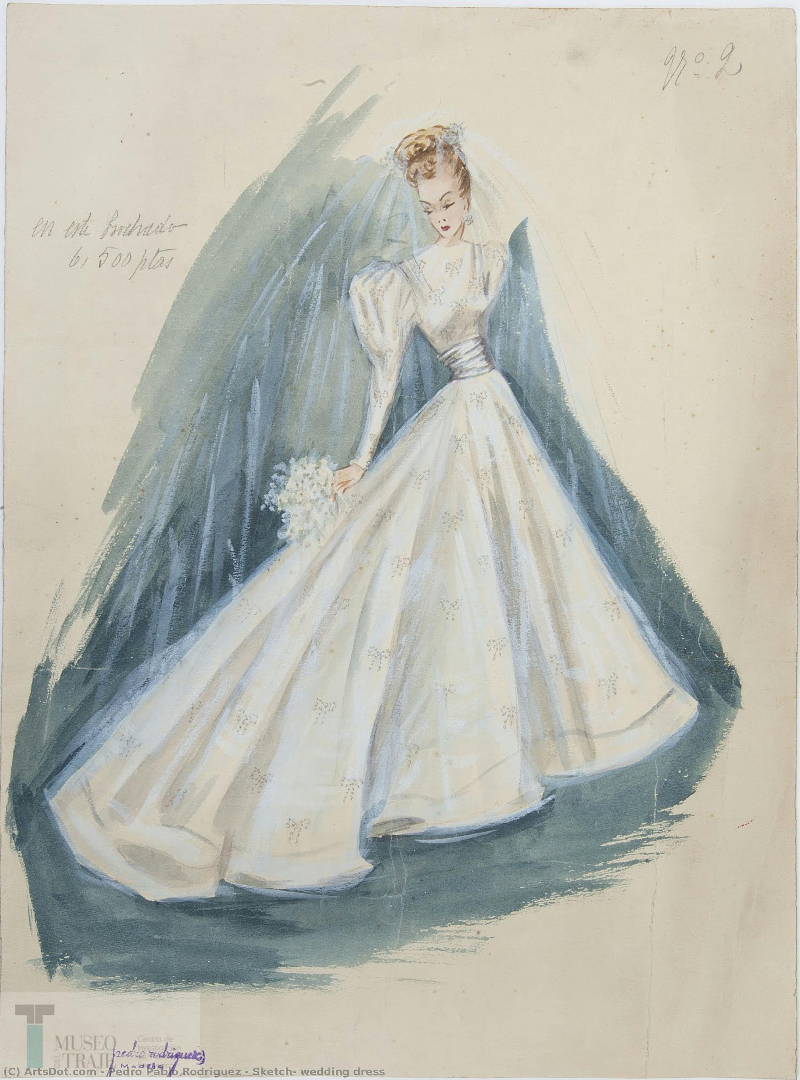 Sketch, Wedding Dress — Pedro Pablo Rodriguez