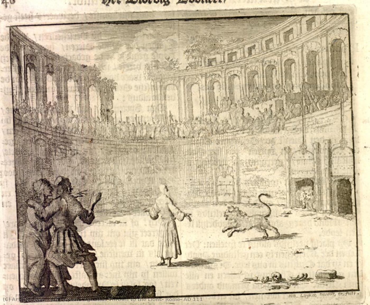 Ignatius Thrown To The Lions, Rome, Ad 111 — Johannes Luiken