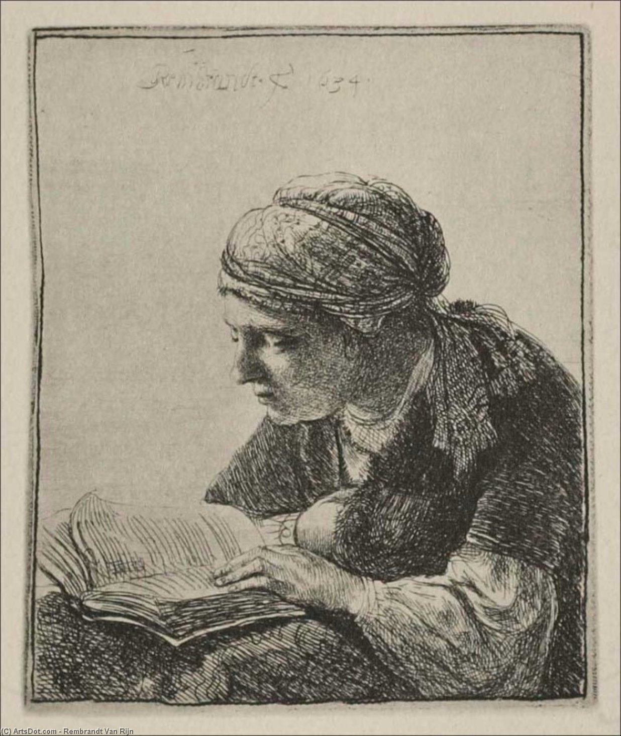 A Young Woman Reading — Rembrandt Van Rijn