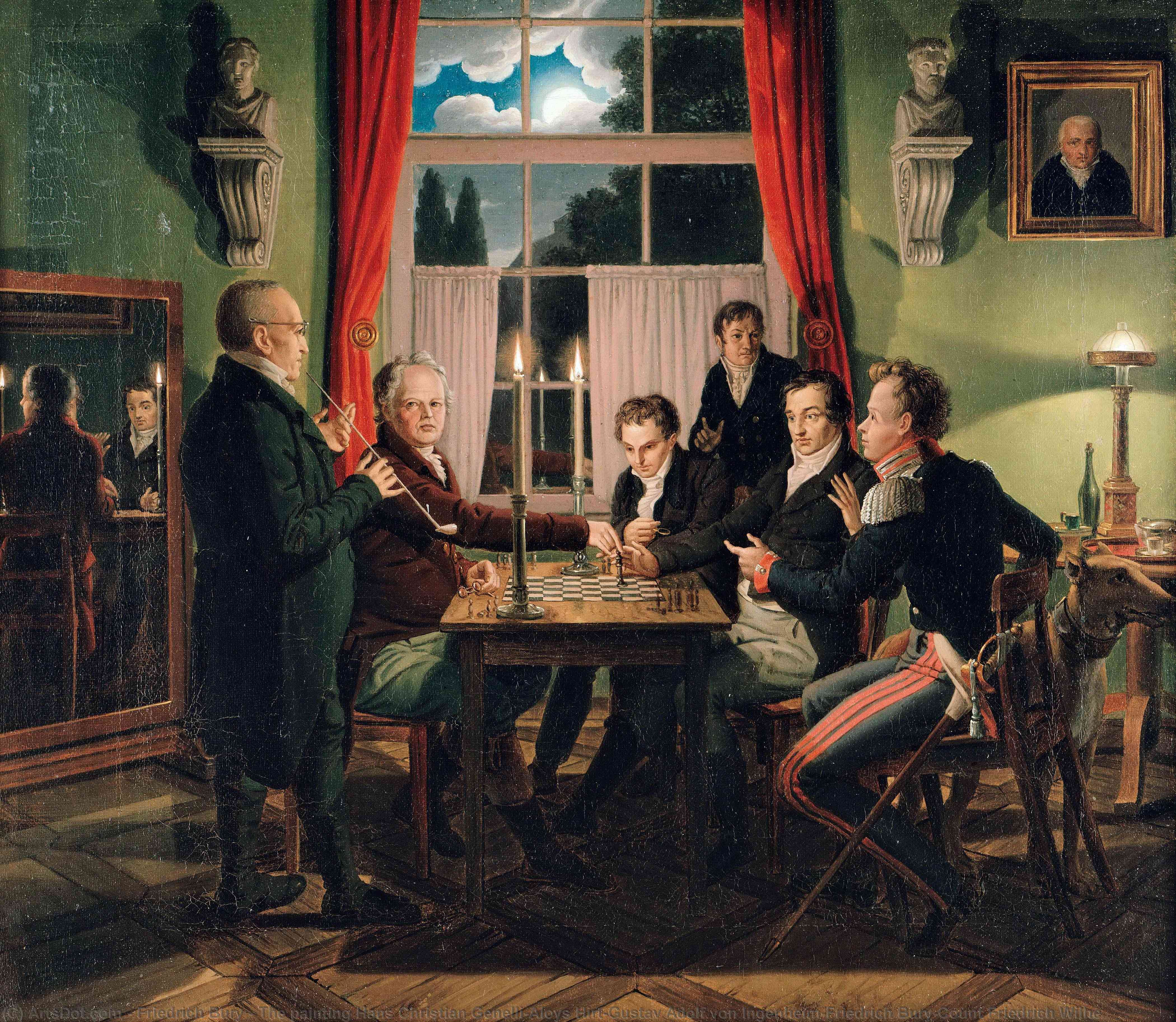 The Painting Hans Christian Genelli,aloys Hirt,gustav Adolf Von Ingenheim,friedrich Bury,count Friedrich Wilhe — フリードリヒ・ブリュー