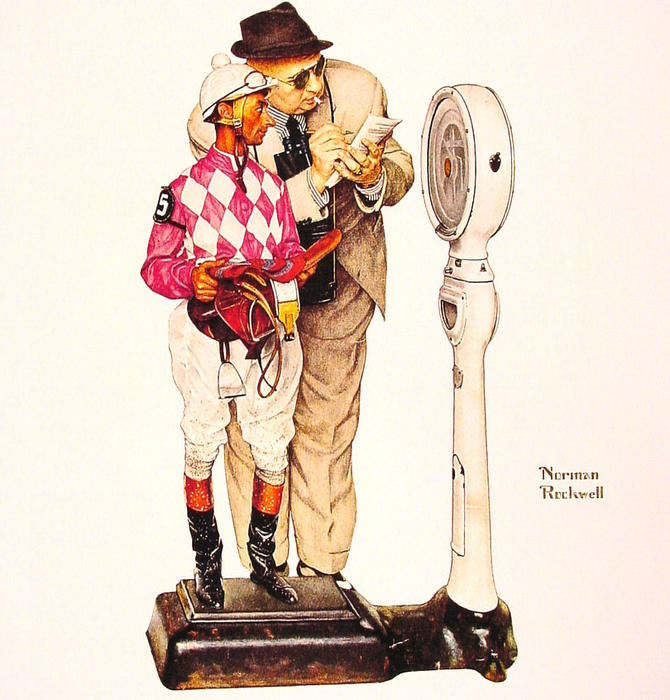 Weighing In — Norman Rockwell