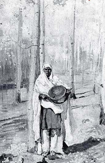 Taos Indian With Tom Tom, (painting) — Bert Geer Phillips