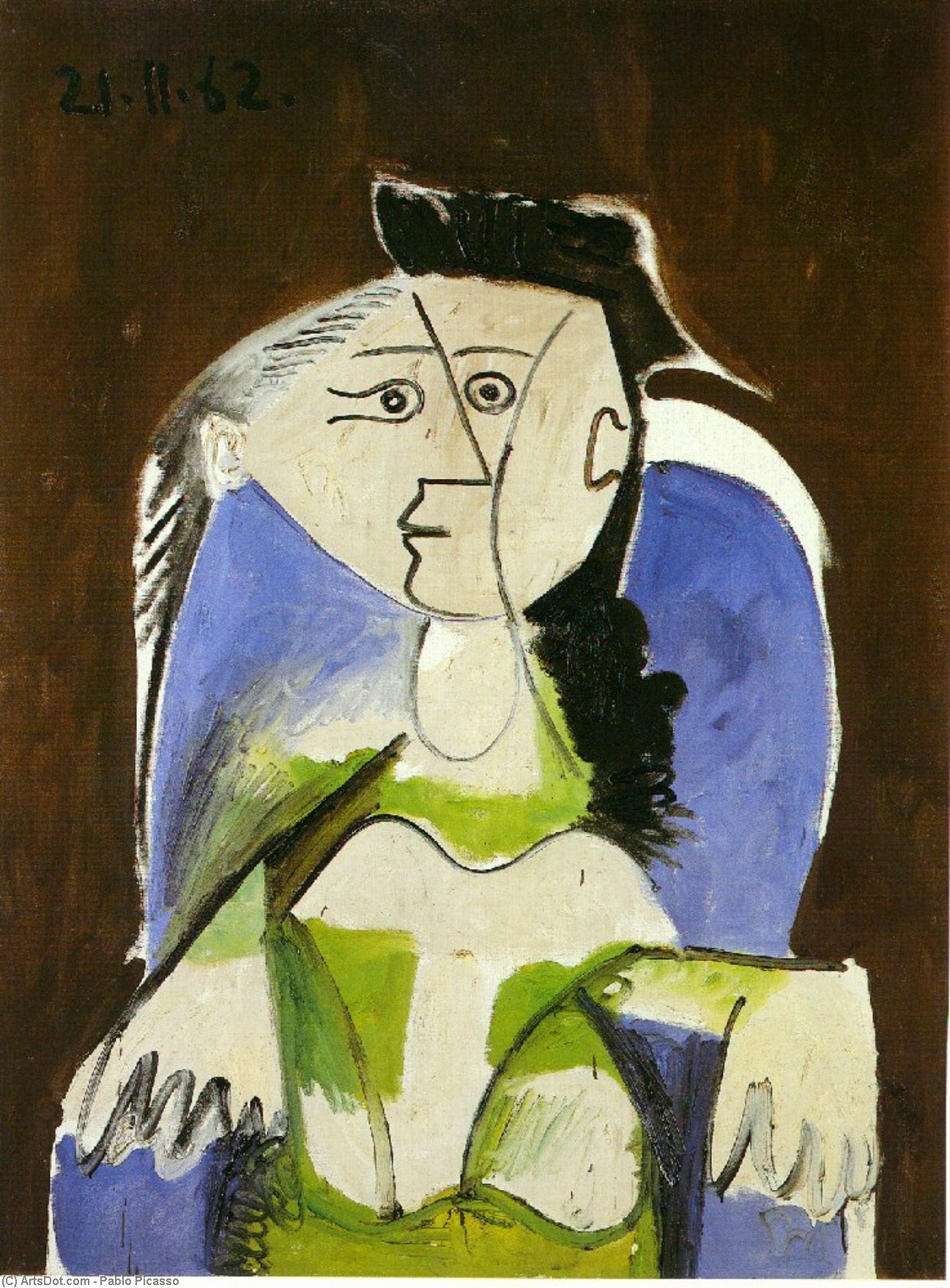 Woman Sitting In Blue Armchair — Pablo Picasso