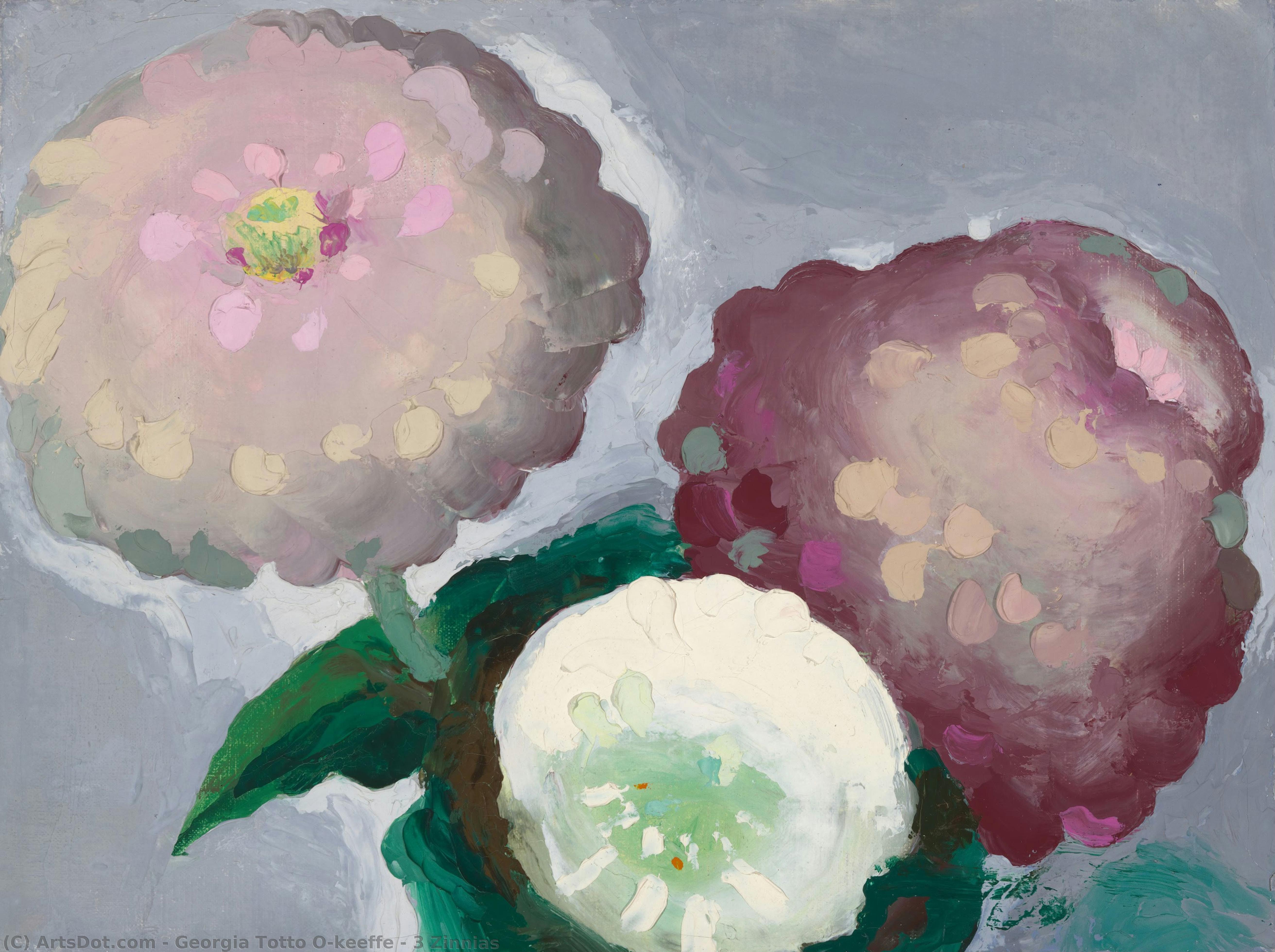 3 Zinnias — ジョージア・オキーフ