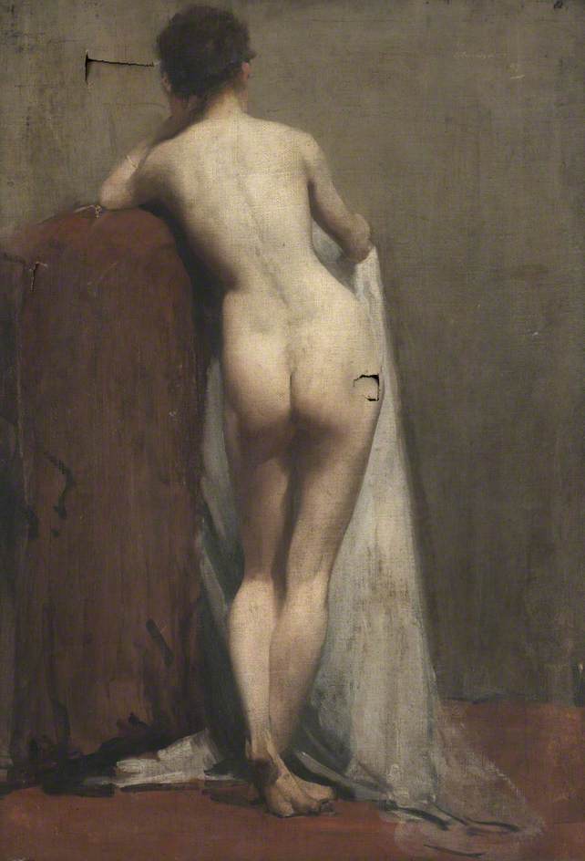 Back Of Standing Female Nude — George Fiddes Watt