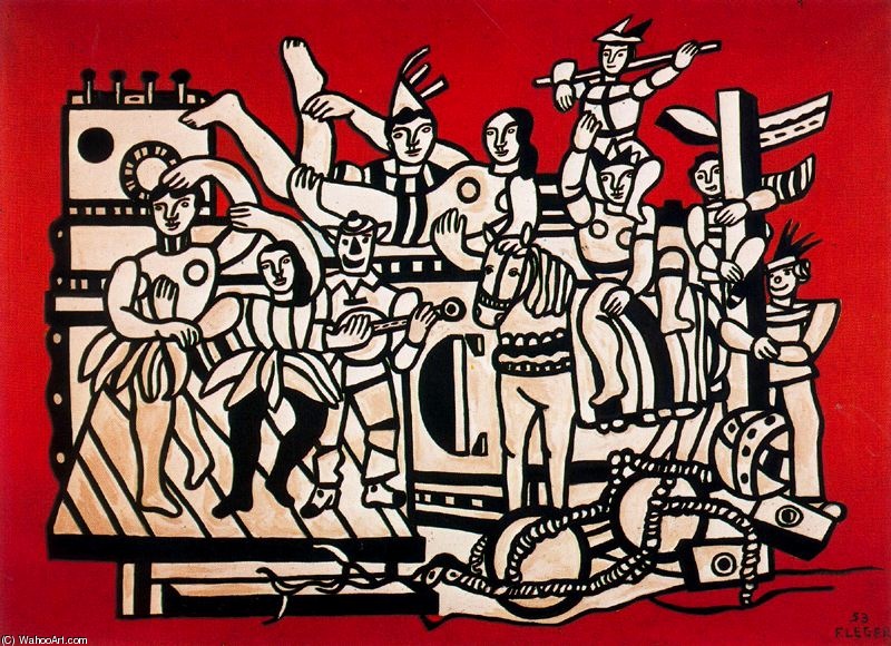 The Great Stop On A Red Background — Fernand Léger