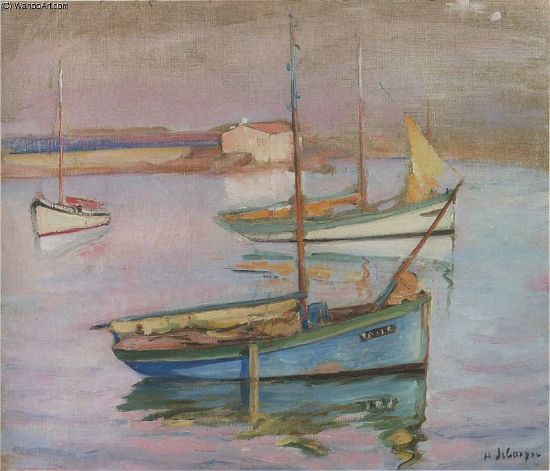 Boats At The Port Ile De Yeu — Henri Lebasque