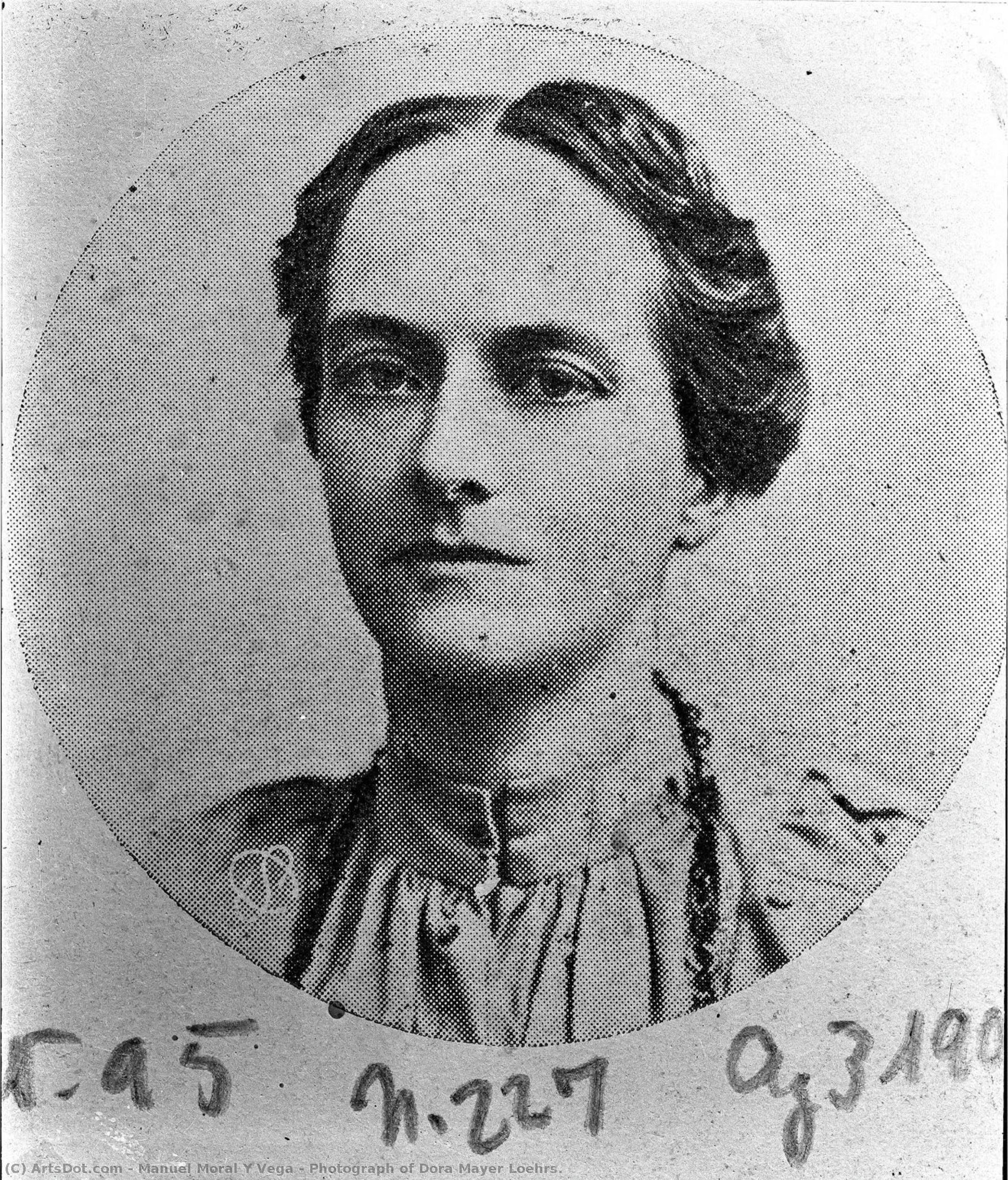 Photograph Of Dora Mayer Loehrs. — Manuel Moral Y Vega