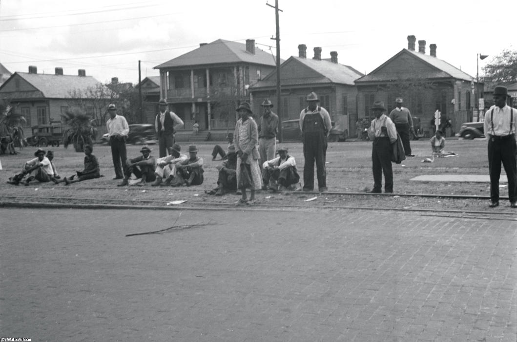 Applicants Waiting For Jobs In Front Of Fera Offices — Benjamin Shahn