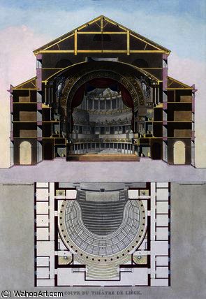 Cross Section Of Liege Theatre, Belgium — Pierre Jacques Goetghebuer