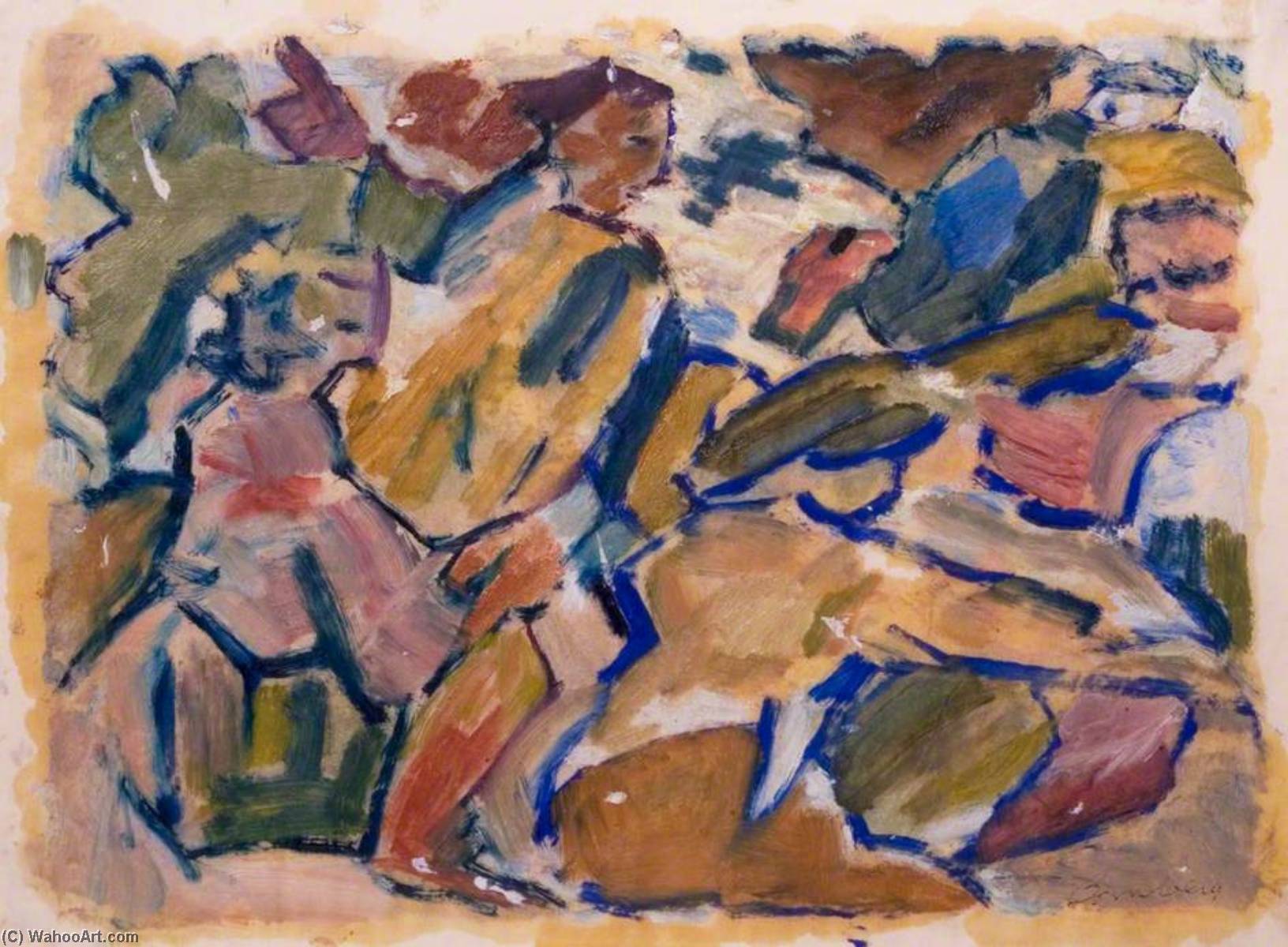Imaginative Composition, Fishing Folk — David Bomberg