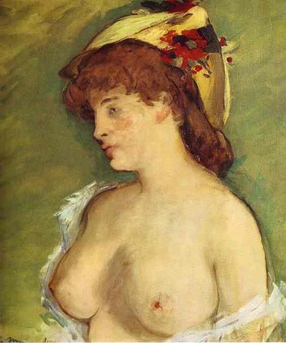 Blonde With Bare Breasts — Едуар Мане