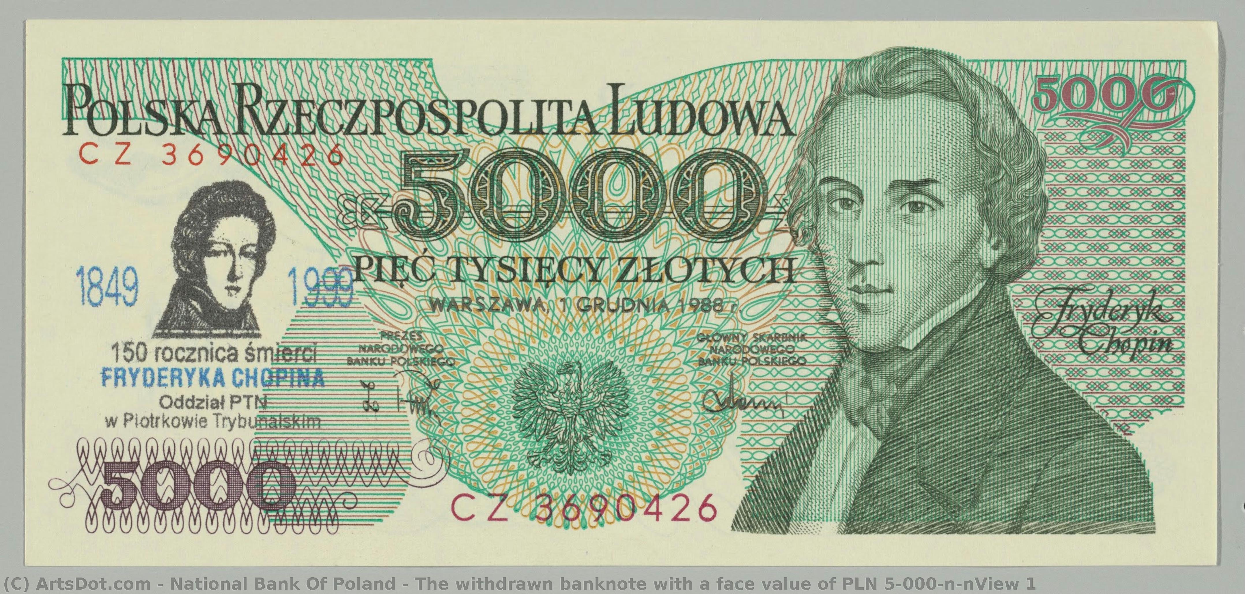 The Withdrawn Banknote With A Face Value Of Pln 5,000\n\nview 1 — National Bank Of Poland