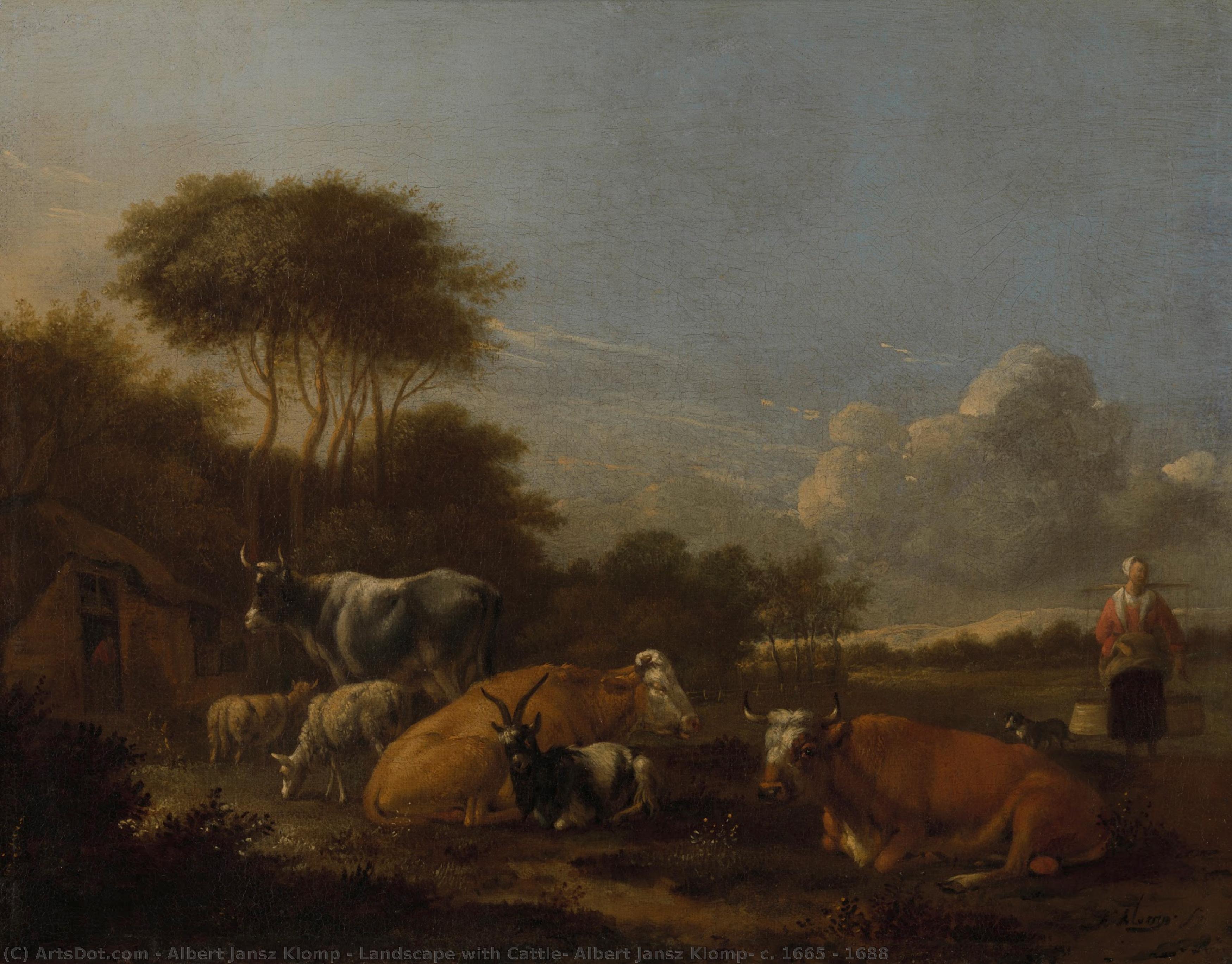 Landscape With Cattle, Albert Jansz Klomp, C. 1665 - 1688 — Albert Jansz Klomp
