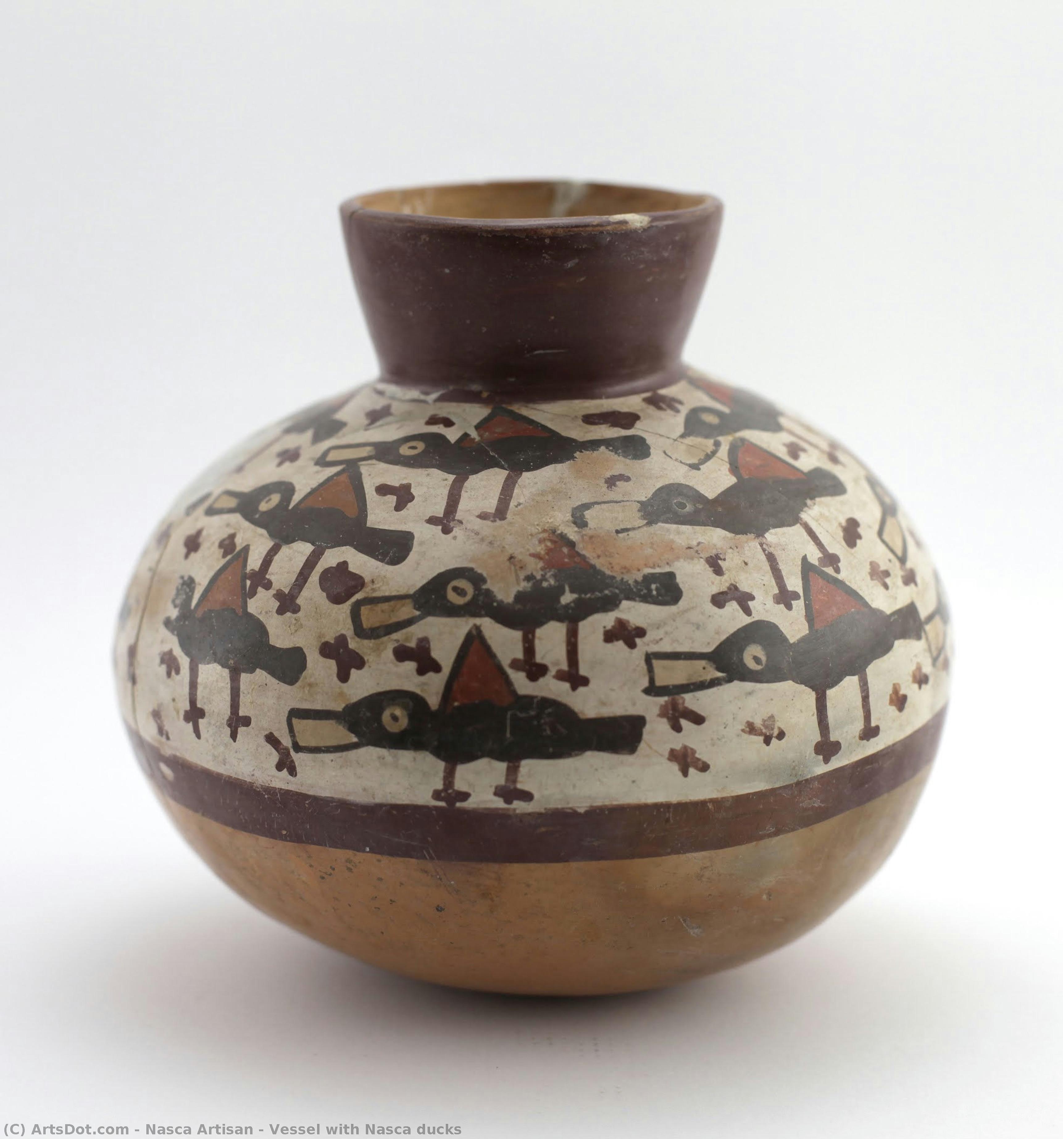 Vessel With Nasca Ducks — Nasca Artisan