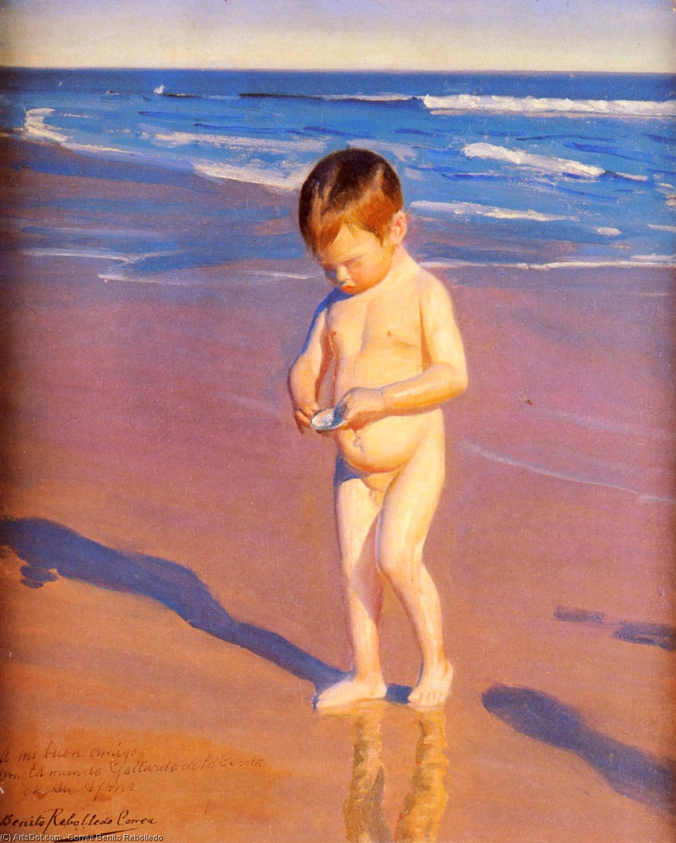 Gathering Shells On The Beach — Correa Benito Rebolledo