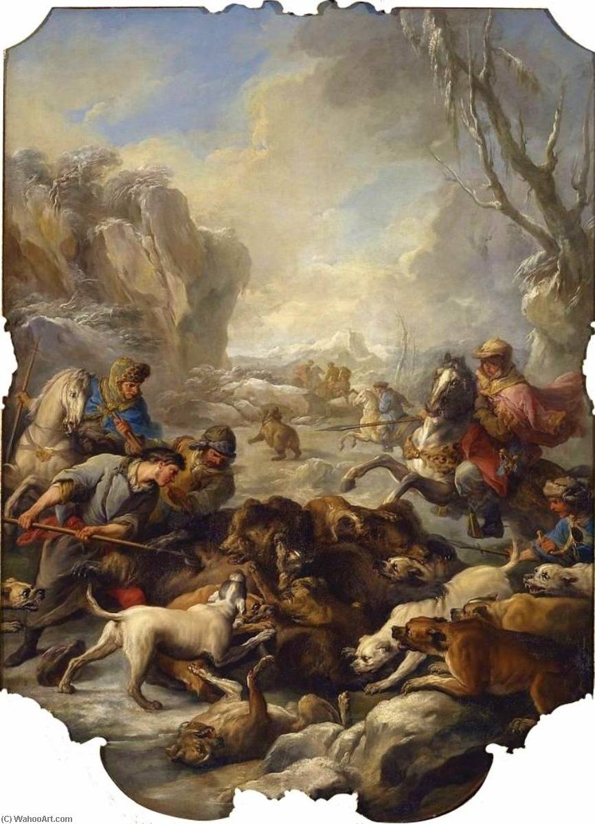 Foreign Hunts The Bear Hunt (russia) — Charles-andré Van Loo