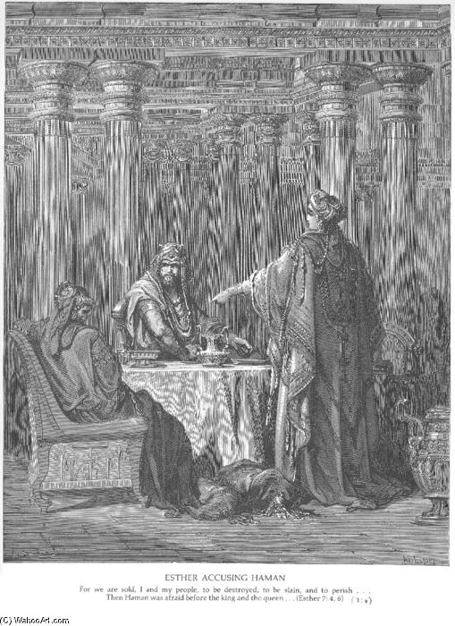 Esther Stellt Haman Zur Rede — Paul Gustave Doré