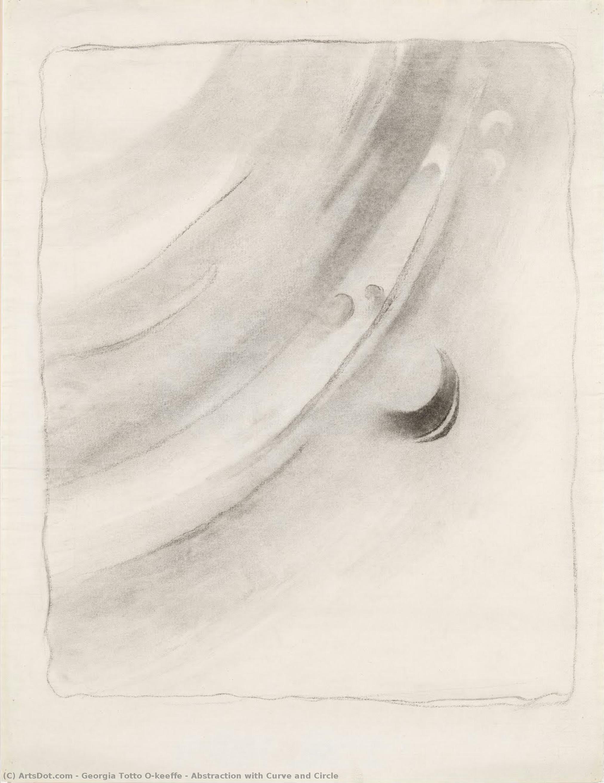 Abstraction With Curve And Circle — Georgia O'keeffe