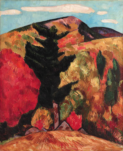 New Hampshire Autumn Landscape-hills And Trees — Marsden Hartley