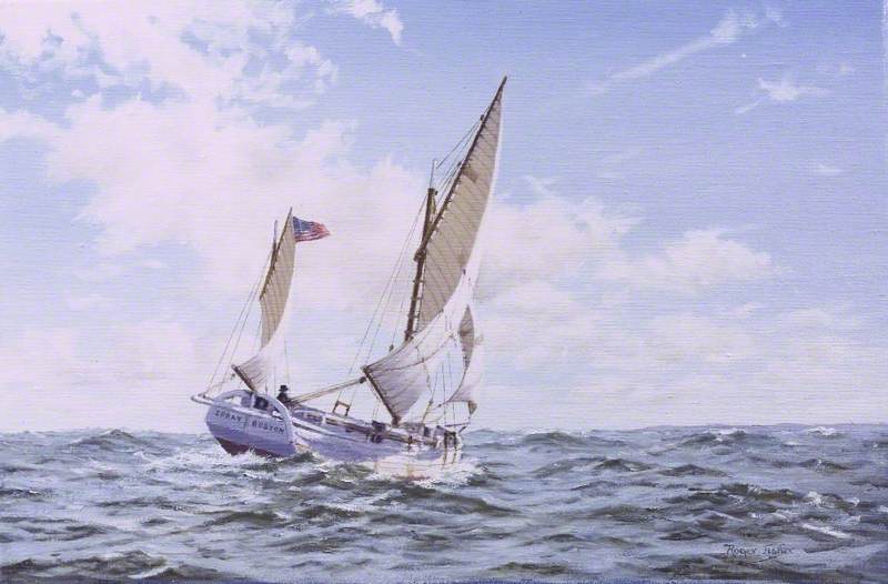 Slocum's Spray Making Her Landfall Off Fire Island, 26 June 1898 — Roger Roland Sutton Fisher