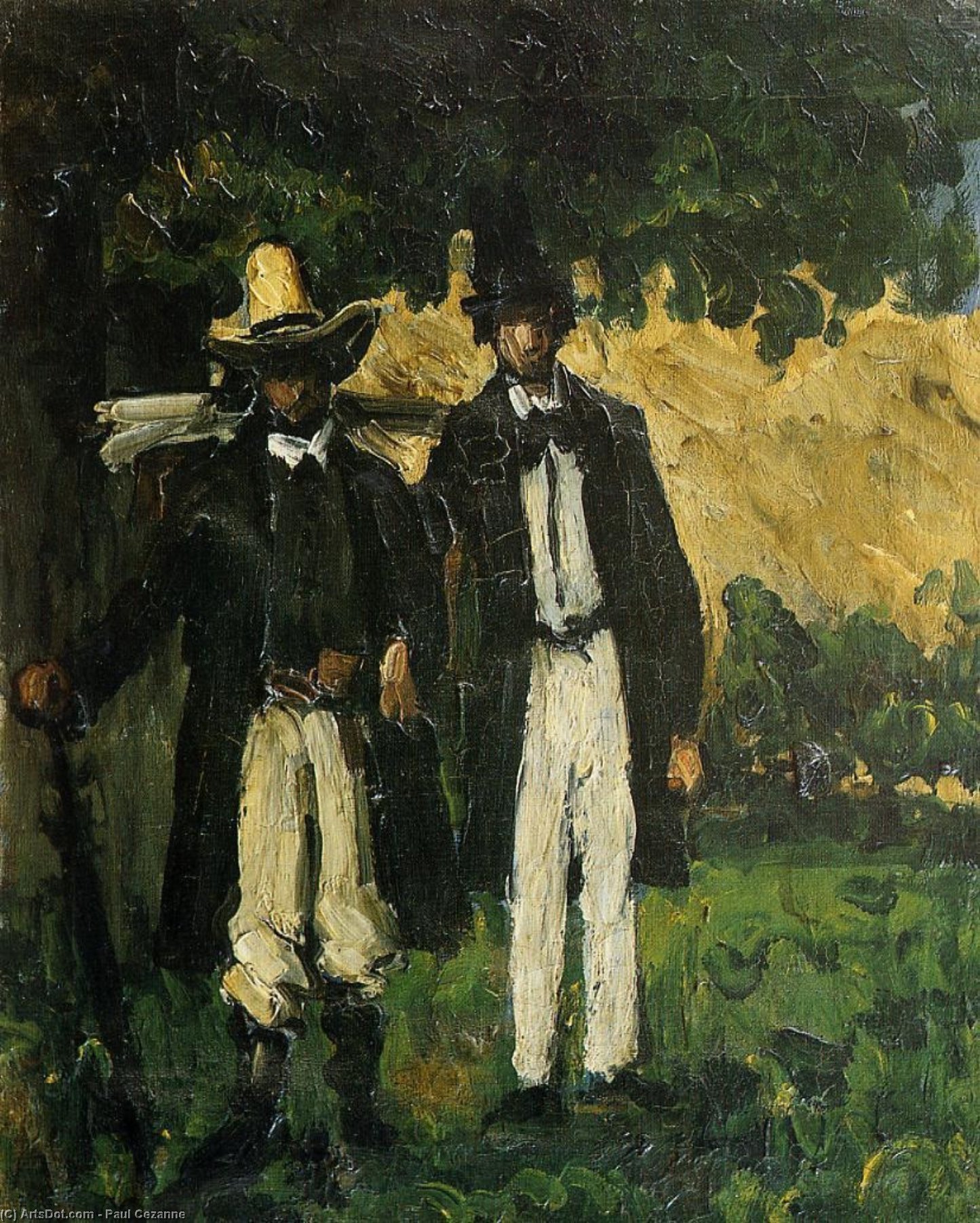 Marion And Valabregue Posing For A Picture — Paul Cézanne