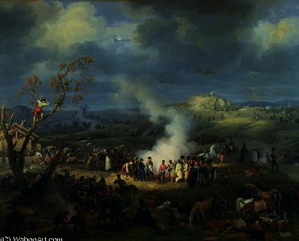 Napoleon Visiting A Bivouac On The Eve — Louis François Baron Lejeune