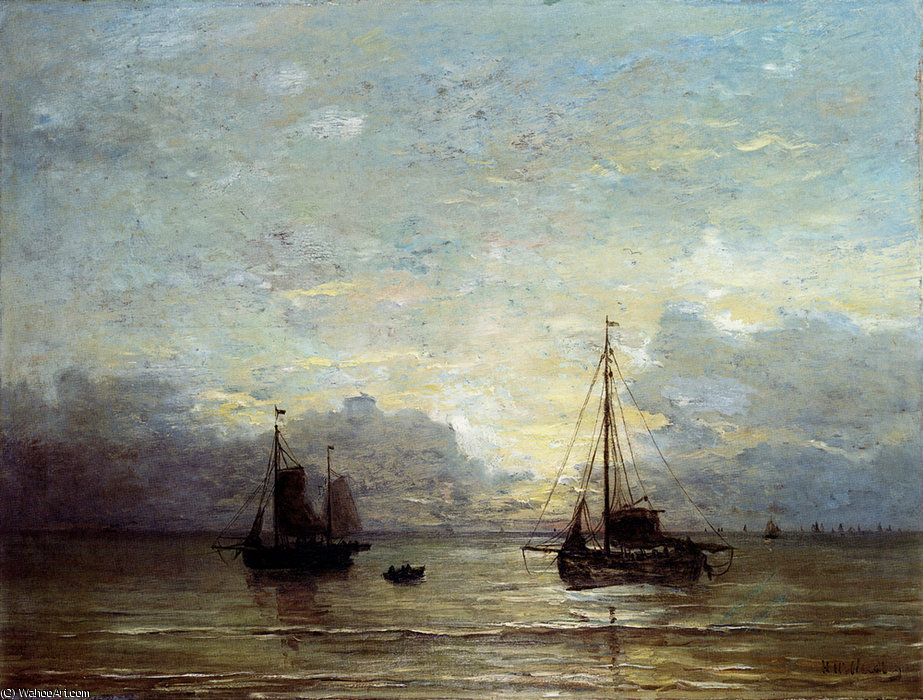 Fishing Boats Near The Coast — ヘンドリック・ウィレム・メスダグ