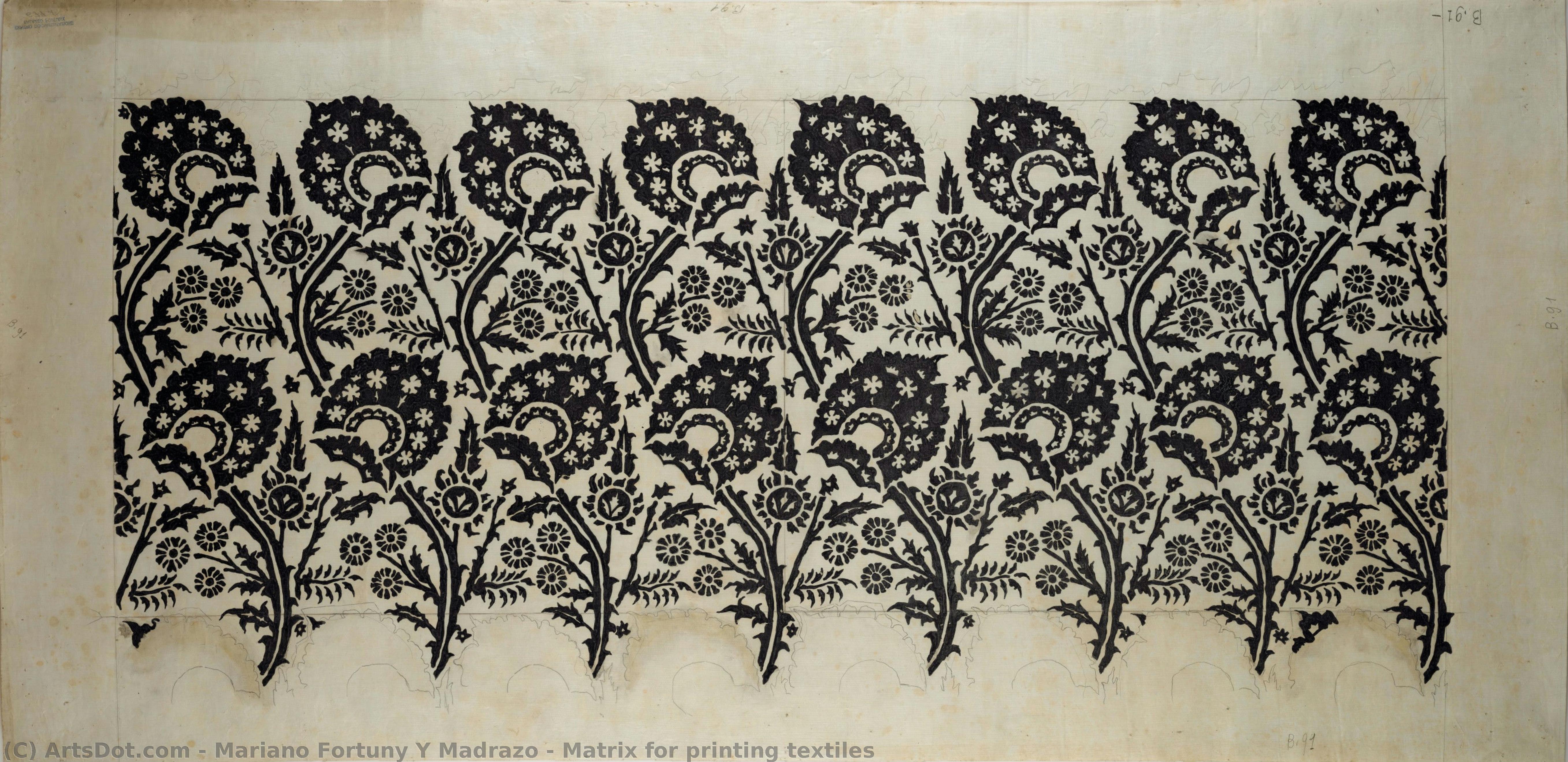 Matrix For Printing Textiles — Mariano Fortuny Y Madrazo