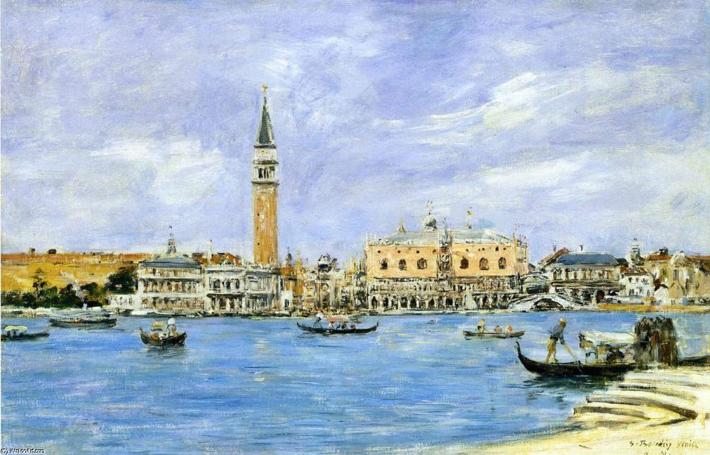 Venice, The Campanile, The Ducal Palace And The Piazzetta, View From San Giorgio — Eugène Louis Boudin