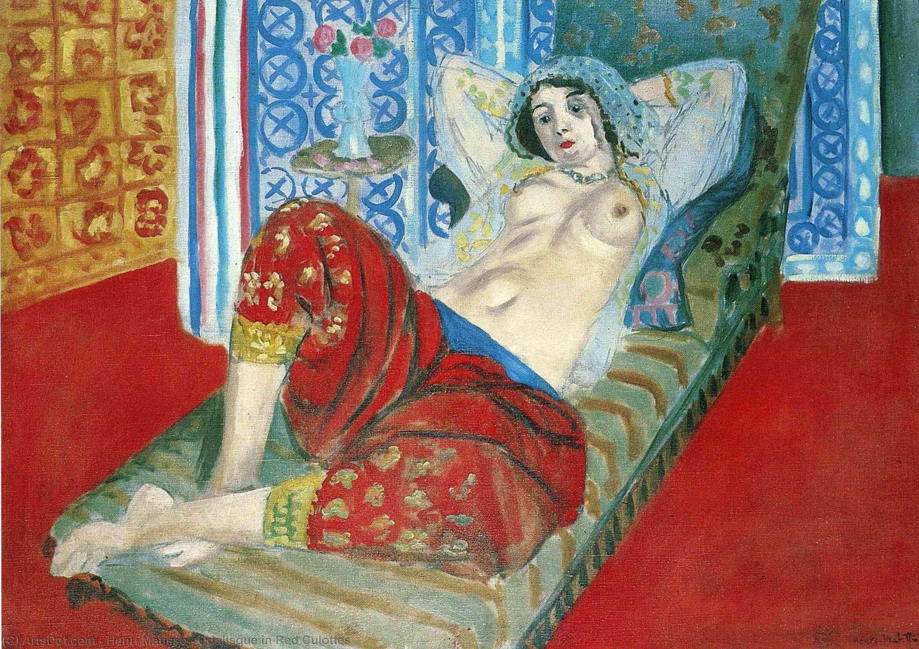 Odalisque In Red Culottes — Henri Matisse