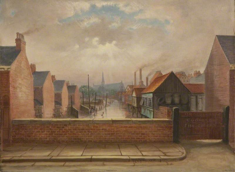 The Old Boundary Mark, Oxford Street And Albert Street, Grimsby, Lincolnshire — William Richard Bunting