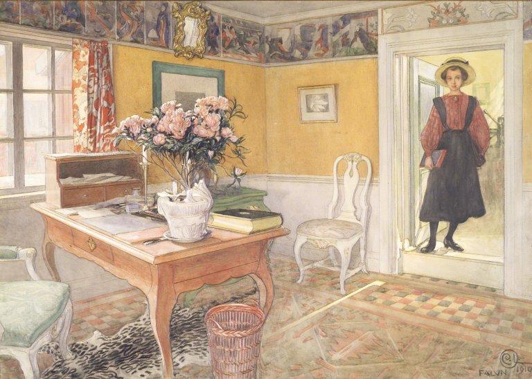 School Girl In An Interior — Carl Larsson