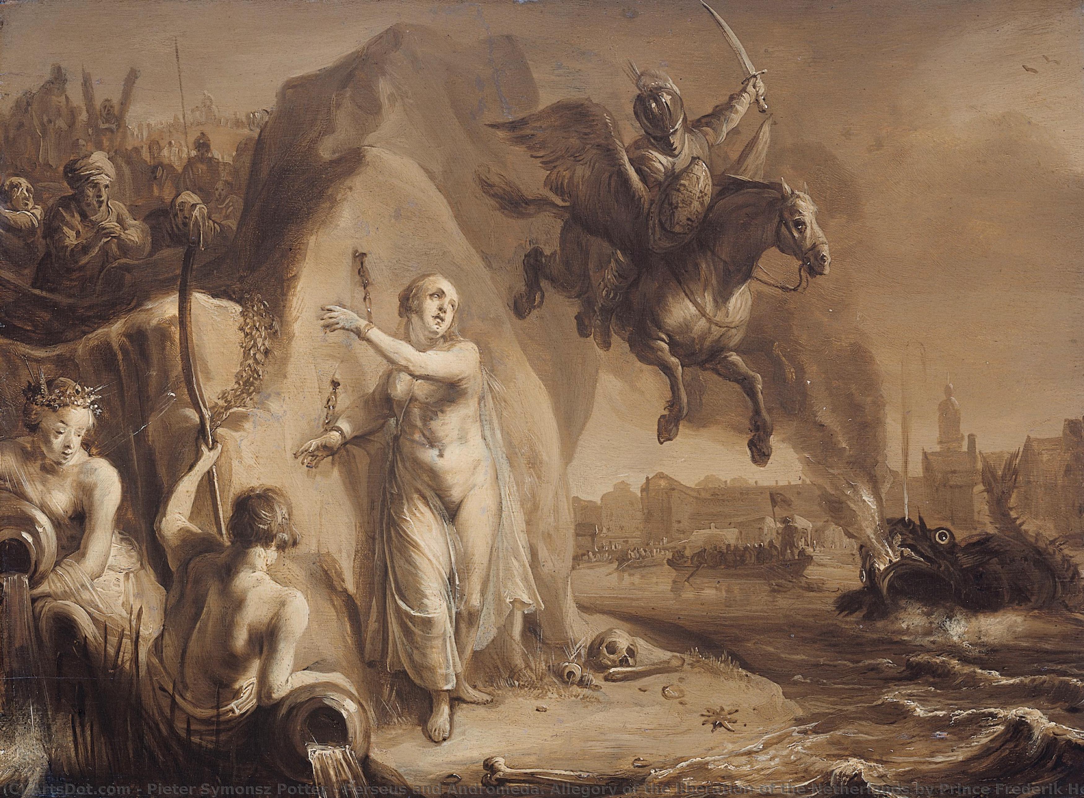 Perseus And Andromeda. Allegory Of The Liberation Of The Netherlands By Prince Frederik Hendrik, Pieter Symonsz Potter (attributed To), 1642 — Pieter Symonsz Potter