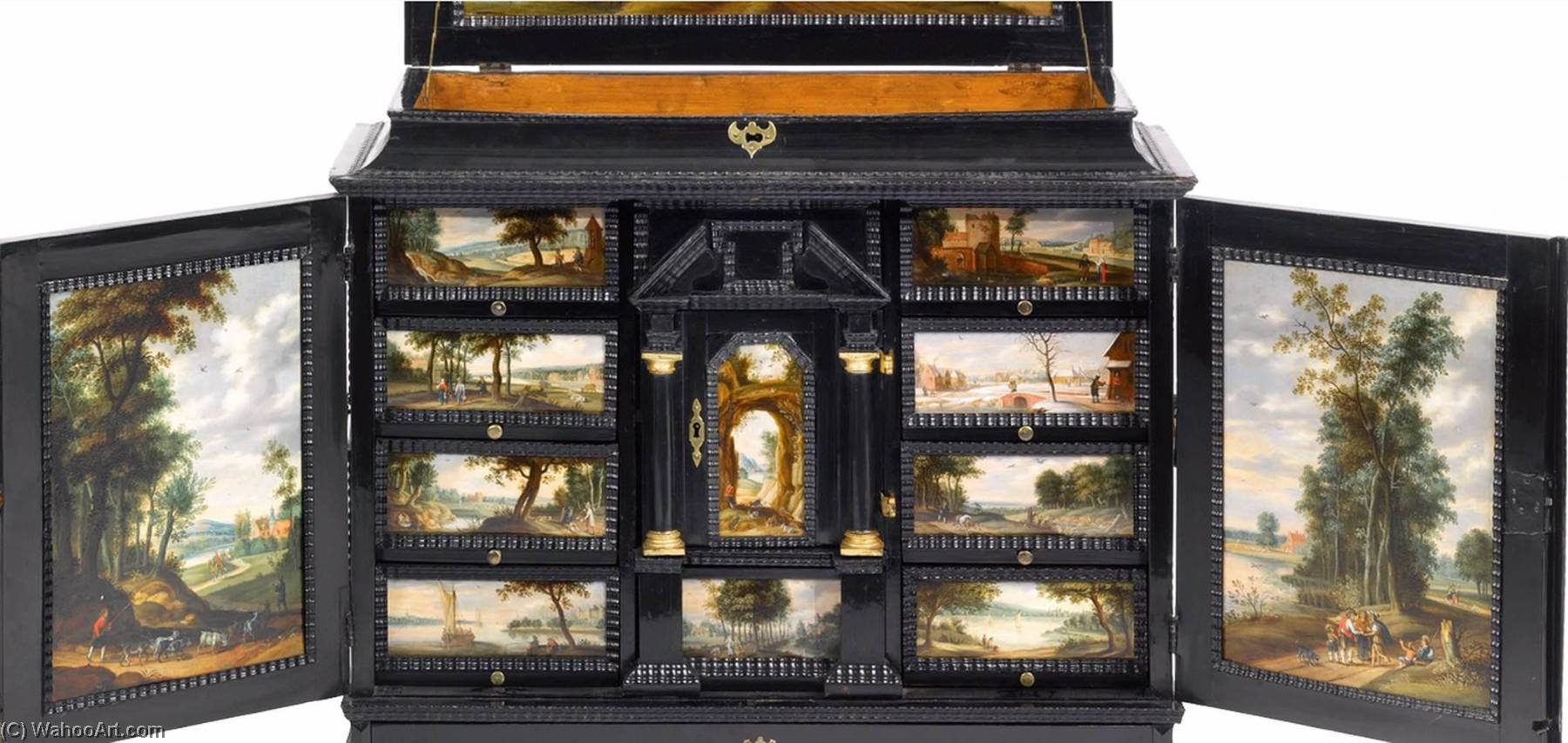 Ebony Veneered Cabinet (detail) — Izaac Van Oosten
