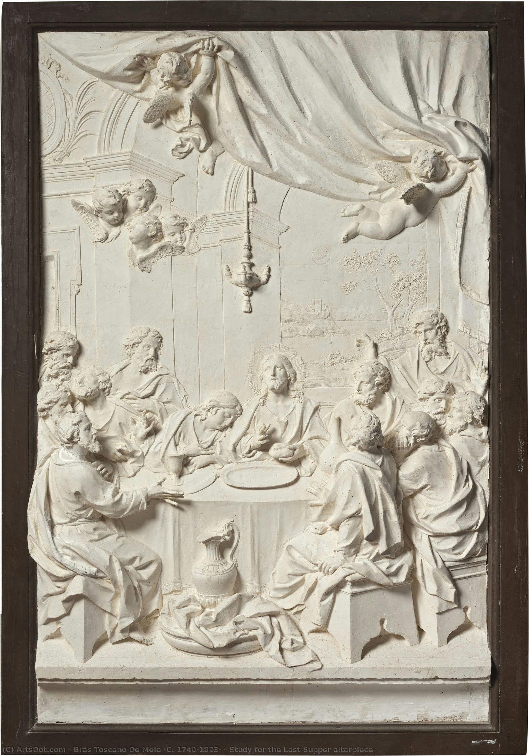 Study For The Last Supper Altarpiece — Brás Toscano De Melo (c. 1740-1823)