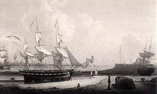 Mersey River, Liverpool, England, (painting) — Robert W. Salmon