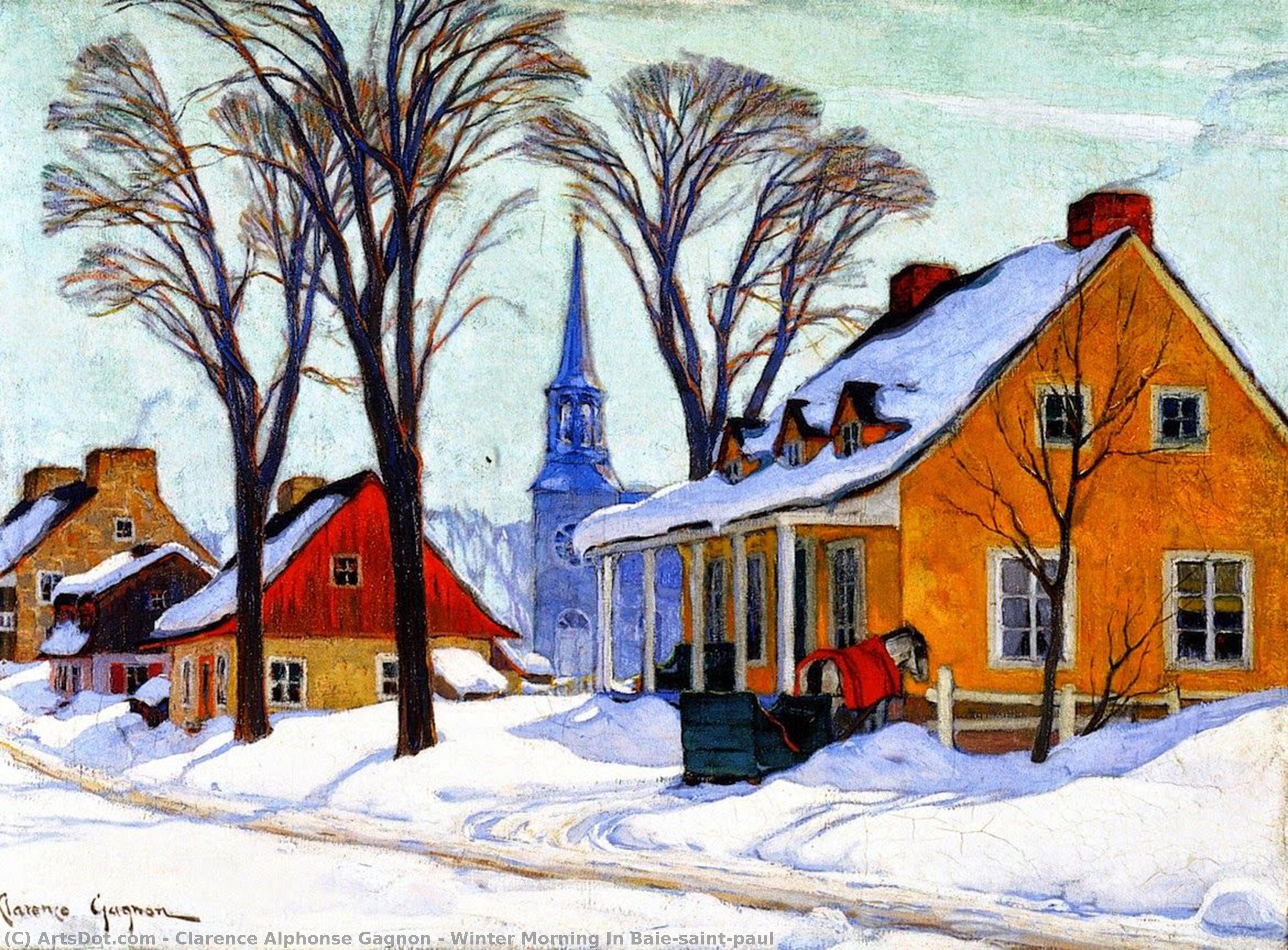Winter Morning In Baie-saint-paul — Clarence Alphonse Gagnon