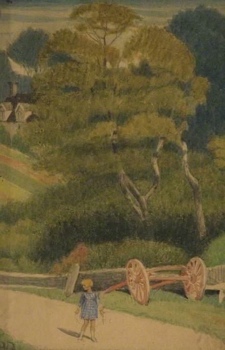A Lane In Gloucestershire, Near Painswick — Joseph Edward Southall